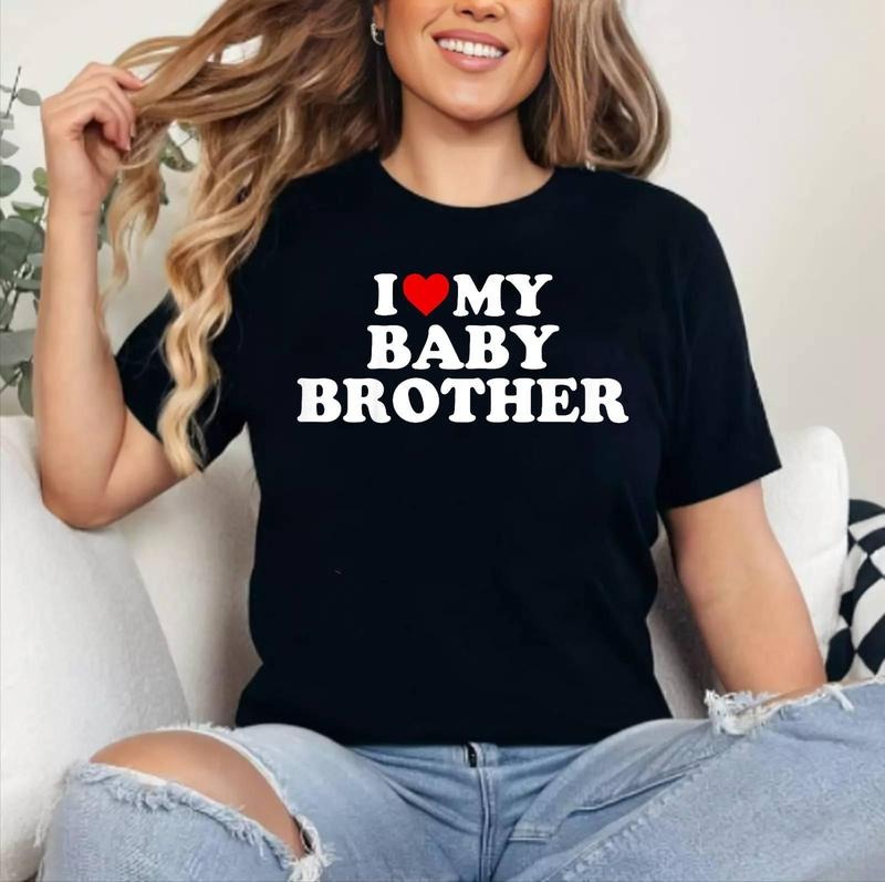 I Love My Brother Cotton 100% Short Sleeve Top - Adult & Kids T-Shirts, Sweatshirts & Hoodies apparel design preview 1
