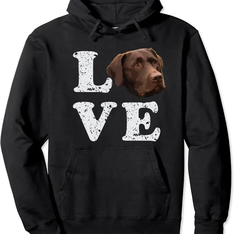 I Love My Chocolate Lab Dog Hooded - Adult & Kids T-Shirts, Sweatshirts & Hoodies apparel design preview 1