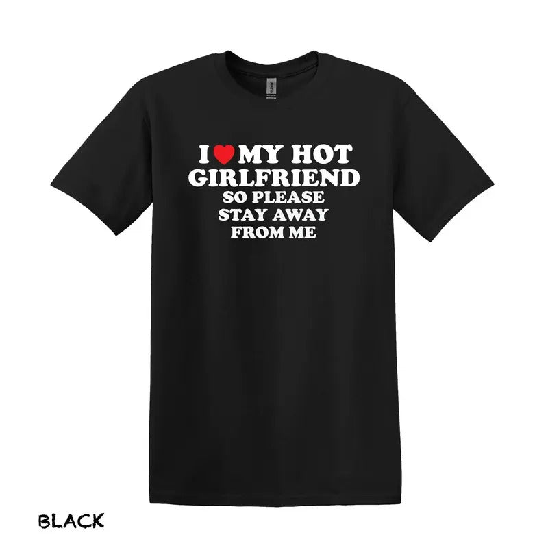 I Love My Hot Girlfriend Funny Boyfriend Him - Adult & Kids T-Shirts, Sweatshirts & Hoodies apparel design preview 1