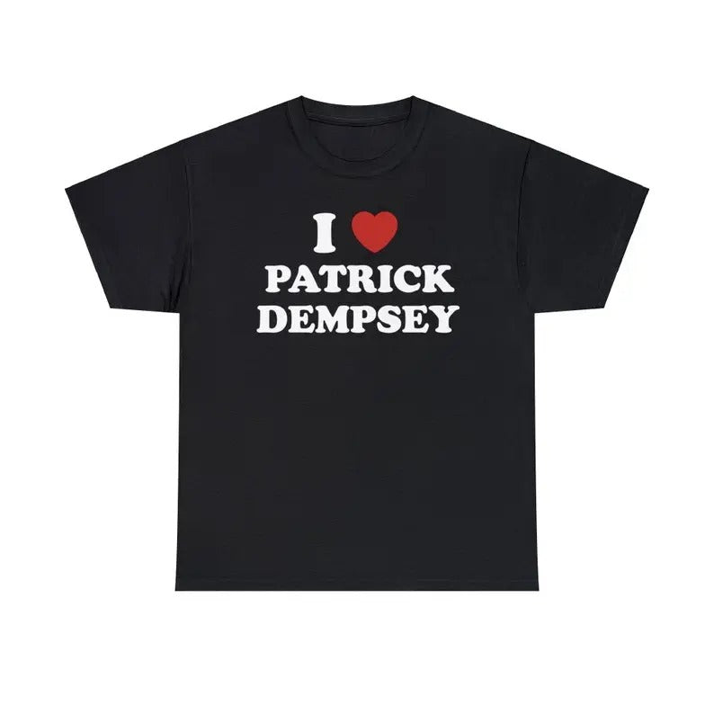 I Love Patrick Dempsey Menswear Top - Adult & Kids T-Shirts, Sweatshirts & Hoodies apparel design preview 1