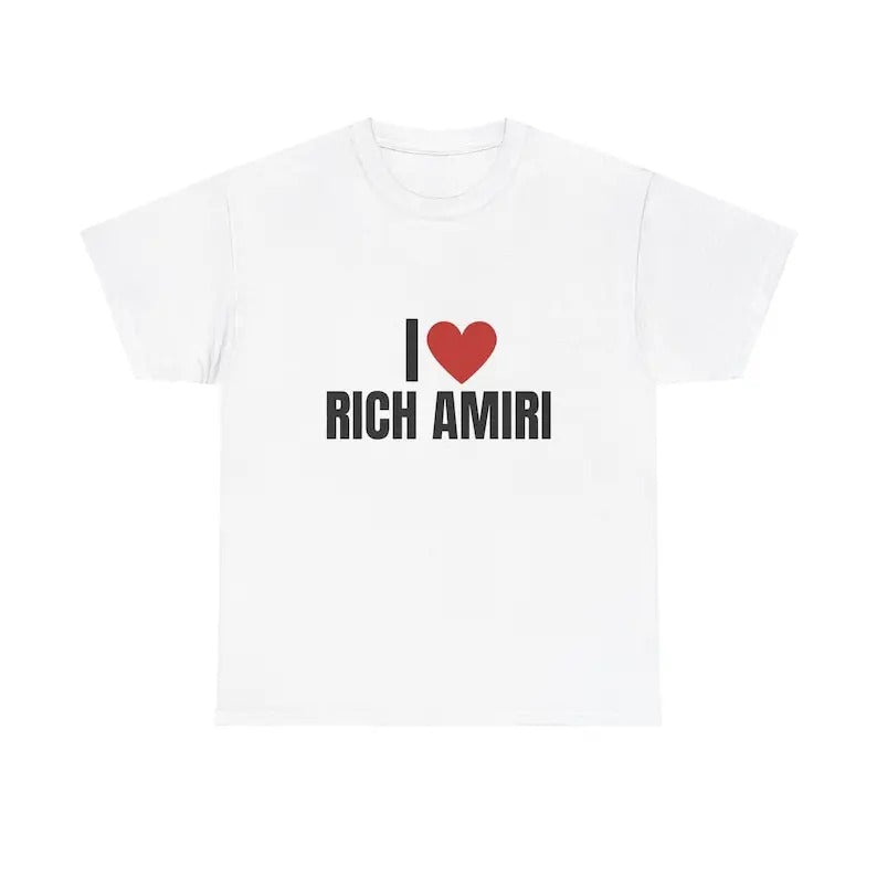 I Love Rich Amiri Heavy Rap Music Him Her Menswear - Adult & Kids T-Shirts, Sweatshirts & Hoodies apparel design preview 1