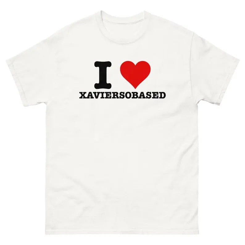 I Love XAVIERSOBASED Funny Heart XaviersobasedGraphic - Adult & Kids T-Shirts, Sweatshirts & Hoodies apparel design preview 1