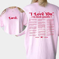 I Love You Book Quotes Funny Wife Unhinged Lover - Adult & Kids T-Shirts, Sweatshirts & Hoodies apparel design preview 1