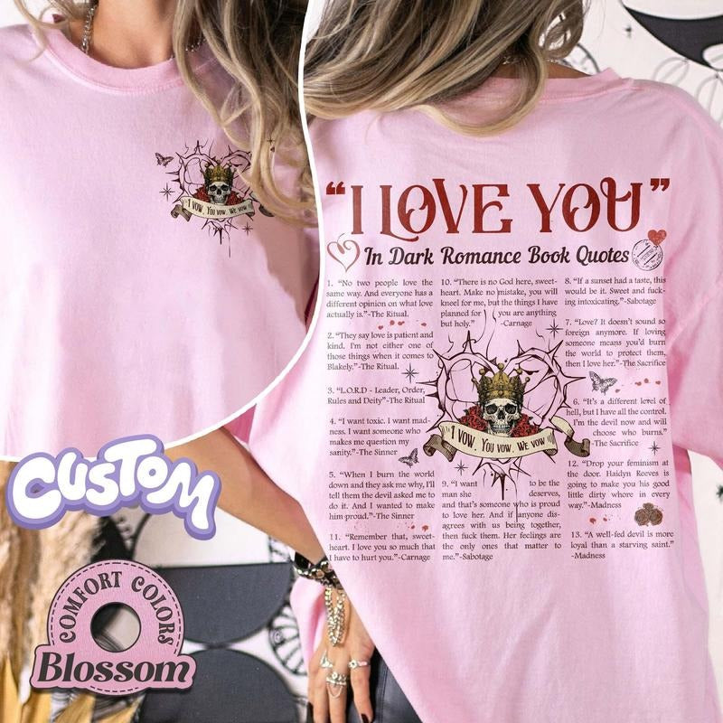 I Love You Dark Romance Book Quotes Lover Lords - Adult & Kids T-Shirts, Sweatshirts & Hoodies apparel design preview 1