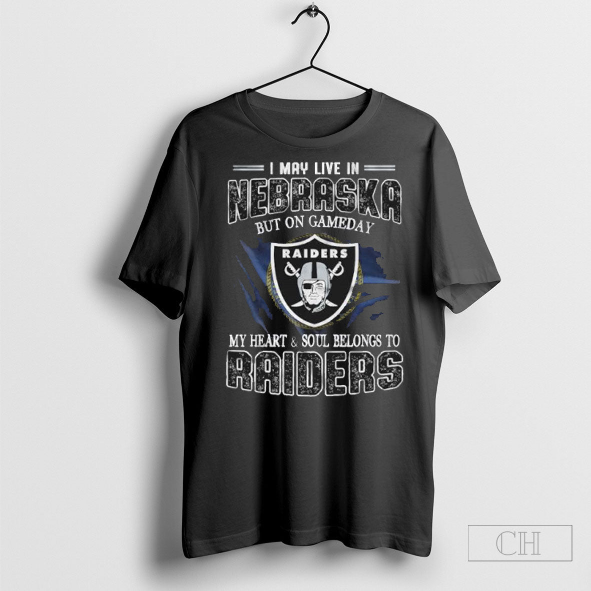 I May Live In Nebraska But On Game Day My Heart And - Adult & Kids T-Shirts, Sweatshirts & Hoodies apparel design preview 1