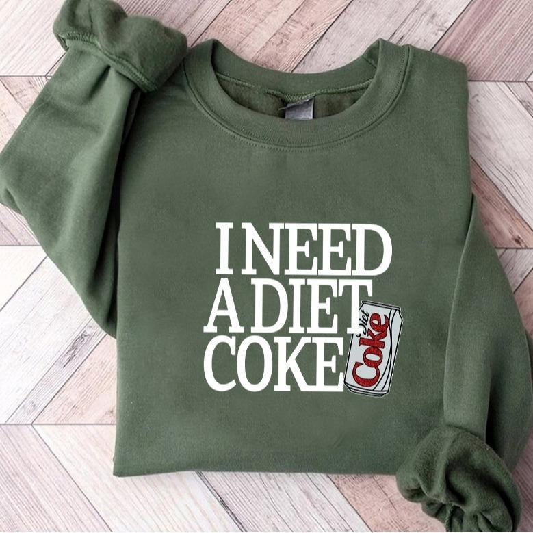 I Need Diet Coke Det Retro Funny Soda Lover - Adult & Kids T-Shirts, Sweatshirts & Hoodies apparel design preview 1