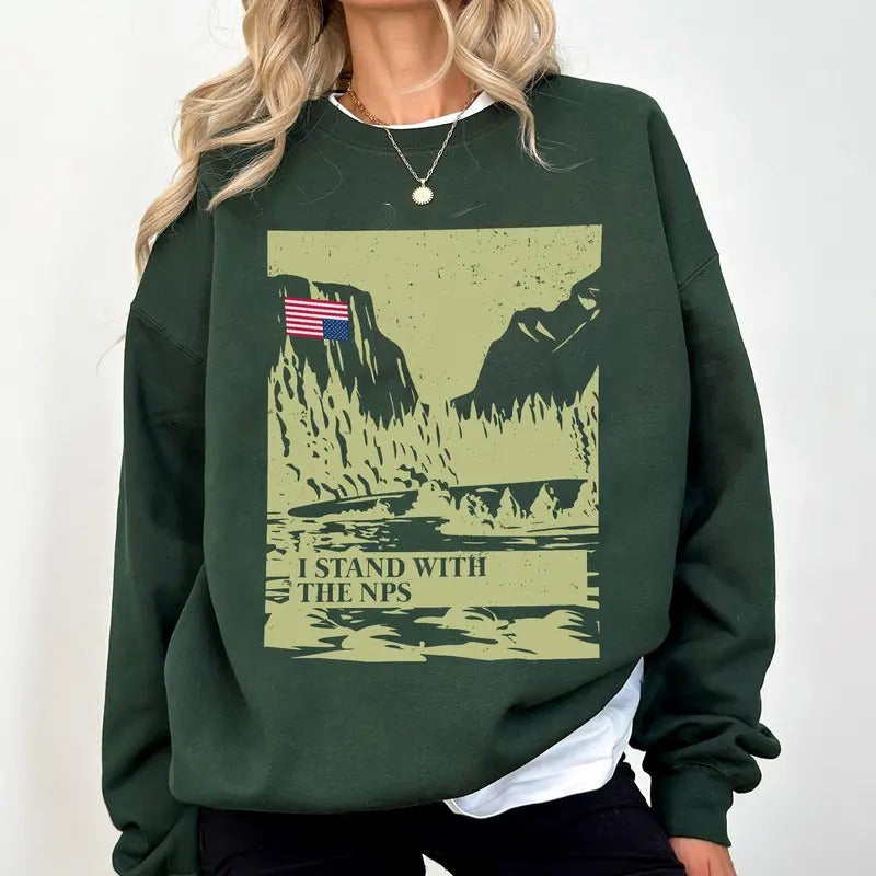 I Stand NPS National Park Support Nature Conservation - Adult & Kids T-Shirts, Sweatshirts & Hoodies apparel design preview 1