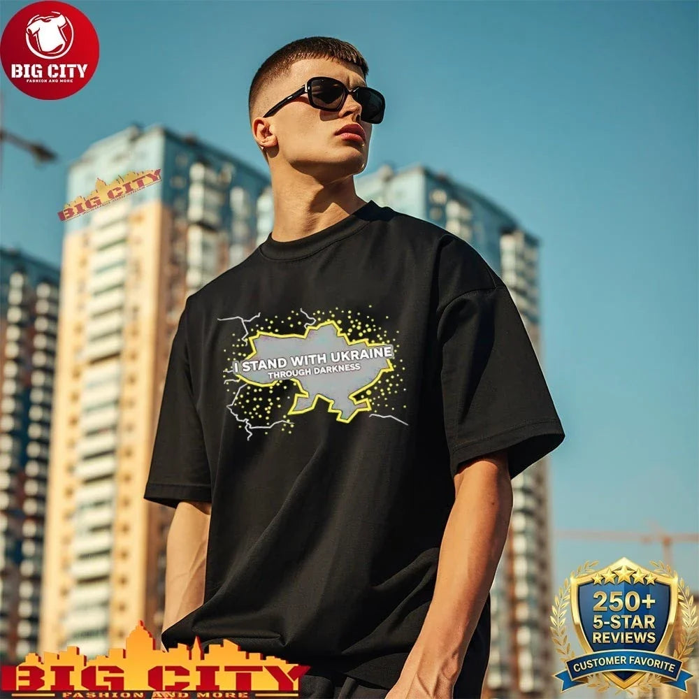 I Stand With Ukraine Through Darkness 2026 - Adult & Kids T-Shirts, Sweatshirts & Hoodies apparel design preview 1