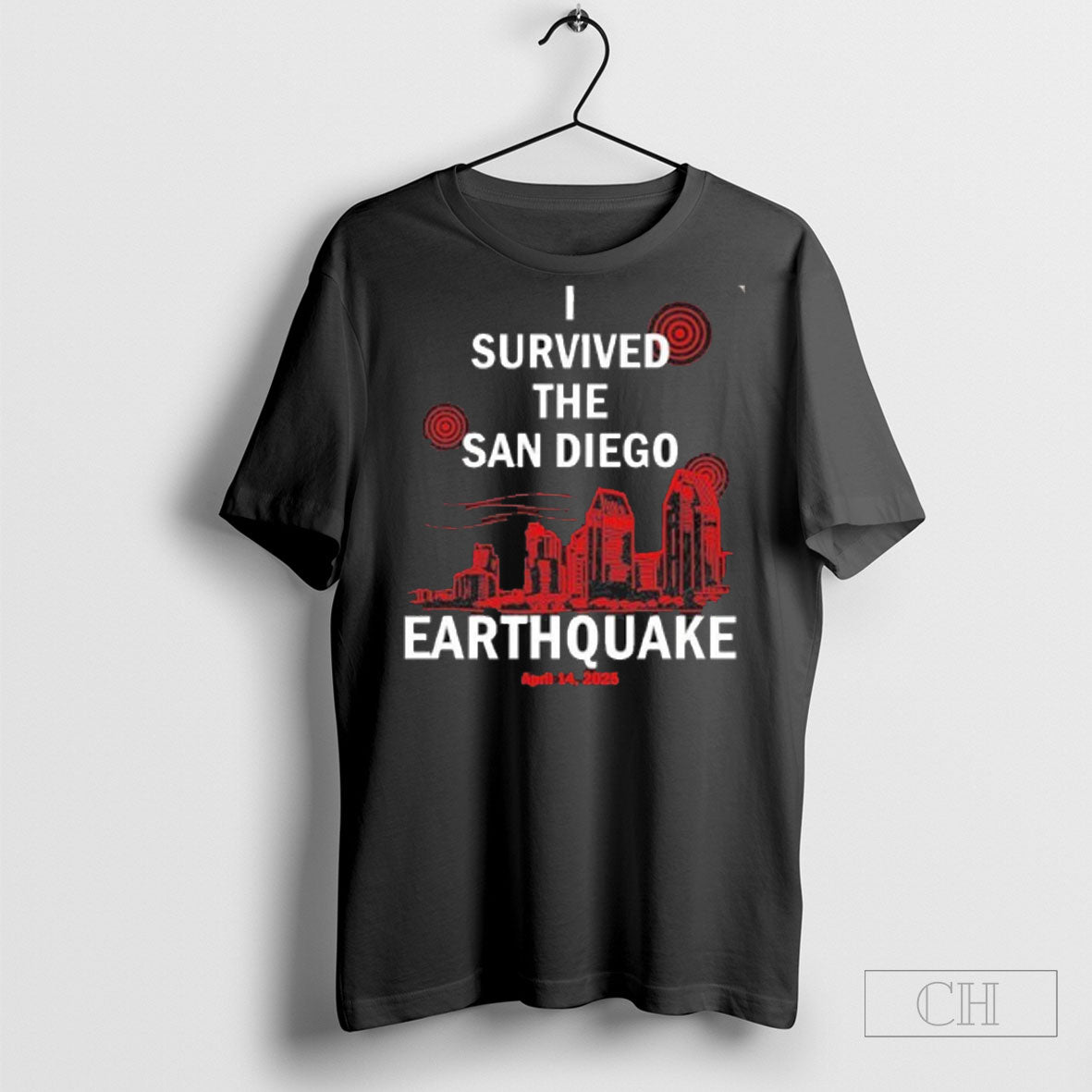 I Survived The San Diego Earthquake April 14th 2025 - Adult & Kids T-Shirts, Sweatshirts & Hoodies apparel design preview 1