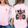I Walk God Pure Cotton Casual Street Crew Neck Short - Adult & Kids T-Shirts, Sweatshirts & Hoodies apparel design preview 1