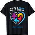 I Blue My Brother Autism Awareness Sister Cotton Size - Adult & Kids T-Shirts, Sweatshirts & Hoodies apparel design preview 1