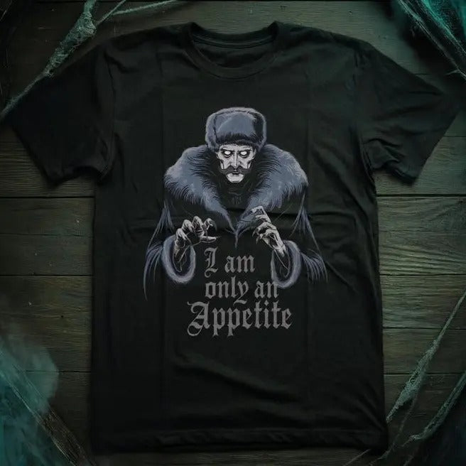I Am Only Appetite Nosferatu Inspired Horror Movie - Adult & Kids T-Shirts, Sweatshirts & Hoodies apparel design preview 1