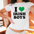 I Love Irish Baby St Paddy Patricks Day Fitted Top - Adult & Kids T-Shirts, Sweatshirts & Hoodies apparel design preview 1