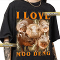 I Love Moo Deng Retro Vintage Raptee Her - Adult & Kids T-Shirts, Sweatshirts & Hoodies apparel design preview 1
