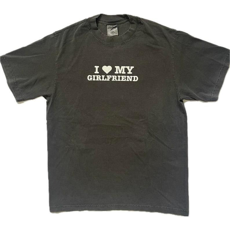 I Love My Girlfriend (NY Font) - Adult & Kids T-Shirts, Sweatshirts & Hoodies apparel design preview 1