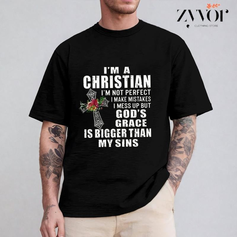 I'M Christian Not Perfect I Mess Up But God'S Grace - Adult & Kids T-Shirts, Sweatshirts & Hoodies apparel design preview 1