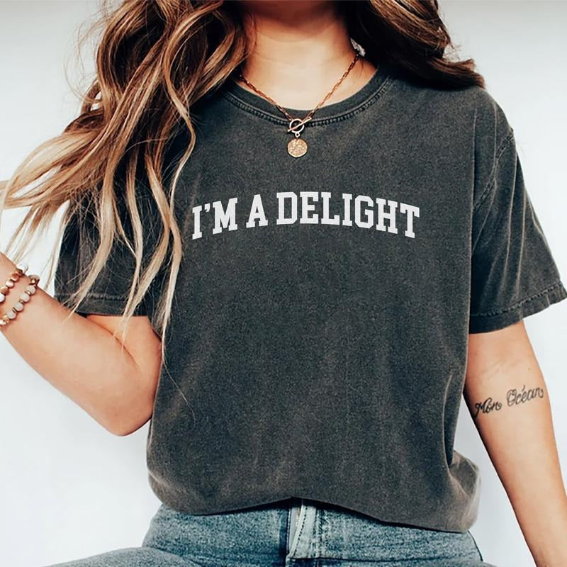 I'M Delight Inspirational Motivational Saying Printed - Adult & Kids T-Shirts, Sweatshirts & Hoodies apparel design preview 1