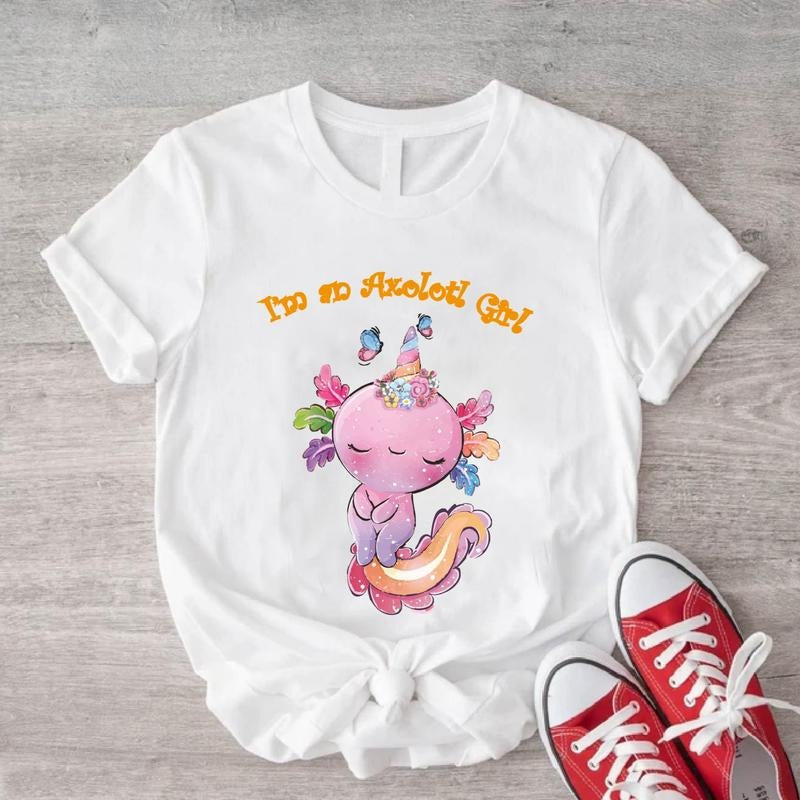 I'M Axolotl Girl Pink Salamander Lover Mexican - Adult & Kids T-Shirts, Sweatshirts & Hoodies apparel design preview 1