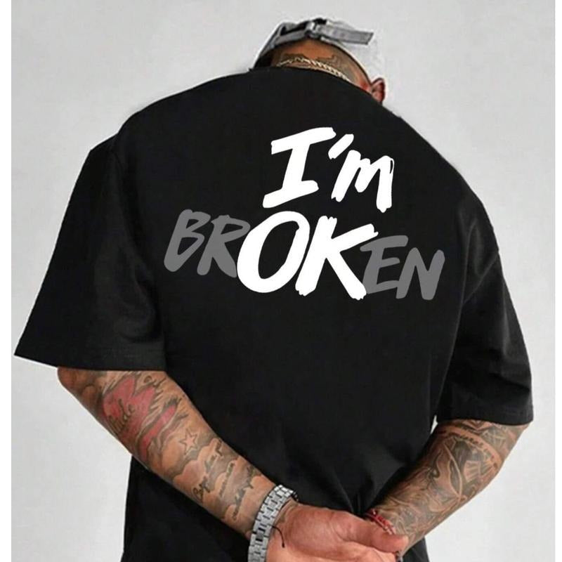 I'M Broken Pure Cotton Casual Street Crew Neck Short - Adult & Kids T-Shirts, Sweatshirts & Hoodies apparel design preview 1