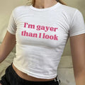 I'M Gayer Than I Funny Gay Pride Baby Y2k 90s LGBT - Adult & Kids T-Shirts, Sweatshirts & Hoodies apparel design preview 1