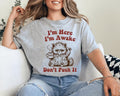 I'M Here Awake Don'T Push Funny Short Sleeve - Adult & Kids T-Shirts, Sweatshirts & Hoodies apparel design preview 1