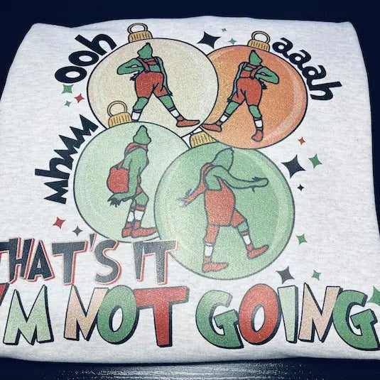 I'M Not Going Glitter Fleece - Adult & Kids T-Shirts, Sweatshirts & Hoodies apparel design preview 1