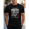 I'M Not Perfect But My Wife Is Awesome Print Crew - Adult & Kids T-Shirts, Sweatshirts & Hoodies apparel design preview 1