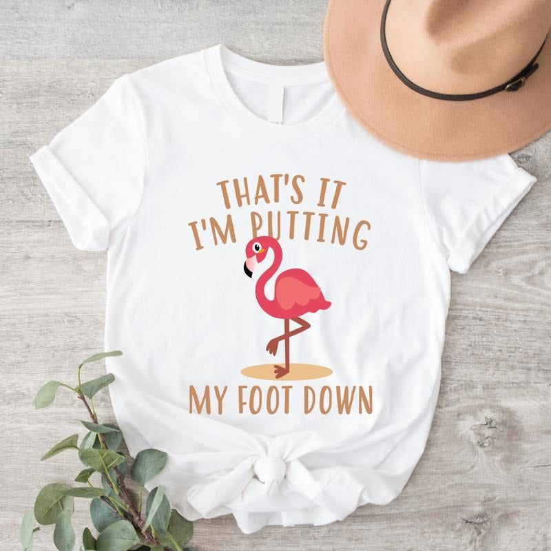 I'M Putting My Foot Down Flamingo Lover Funny Woman - Adult & Kids T-Shirts, Sweatshirts & Hoodies apparel design preview 1