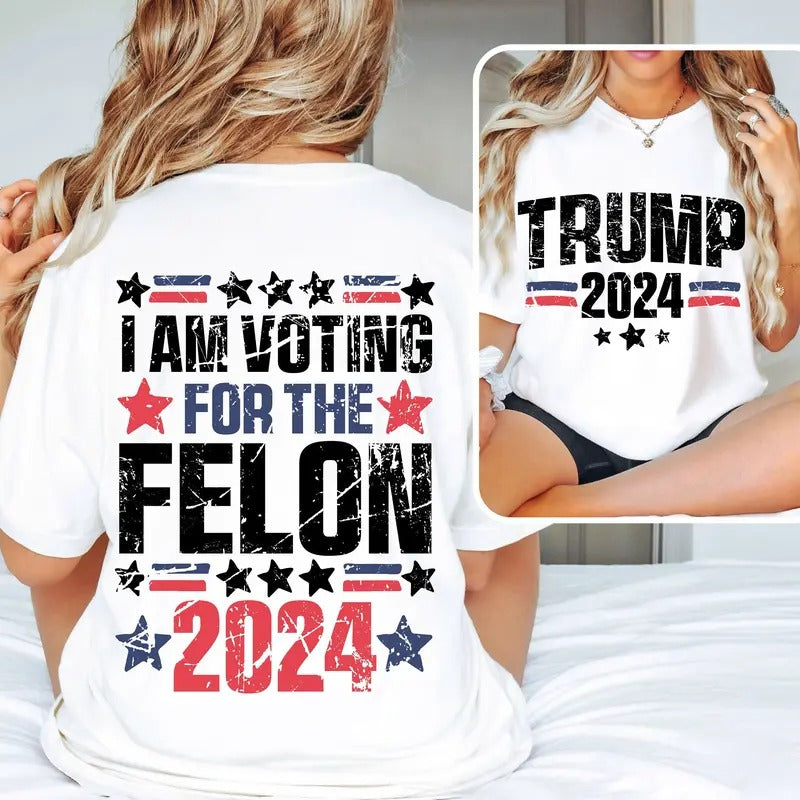 I'M Voting Felon Trump President 2024 Republican Fix - Adult & Kids T-Shirts, Sweatshirts & Hoodies apparel design preview 1