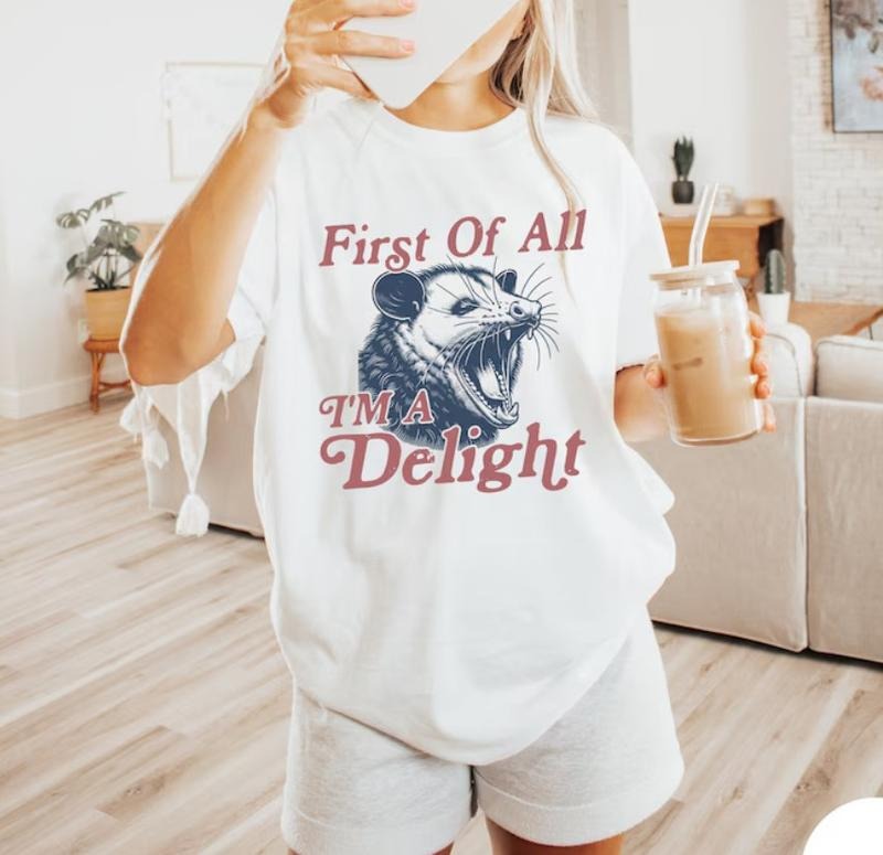 I'M Delight First All Vintage Possum - Adult & Kids T-Shirts, Sweatshirts & Hoodies apparel design preview 1