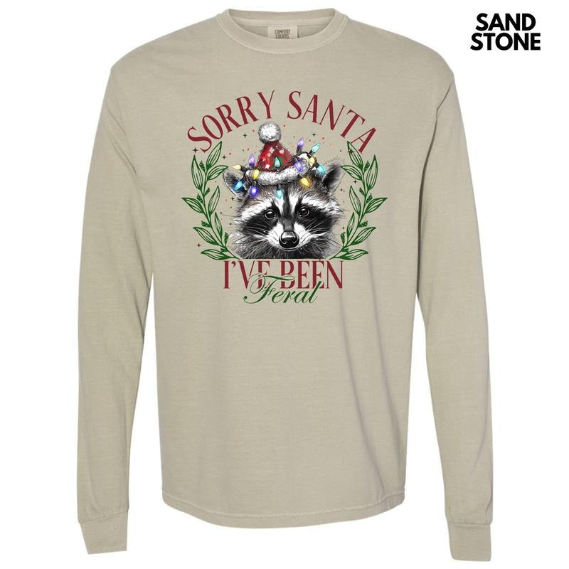 I'Ve Been Feral Santa Comfort Colors 'NLB' - Adult & Kids T-Shirts, Sweatshirts & Hoodies apparel design preview 1
