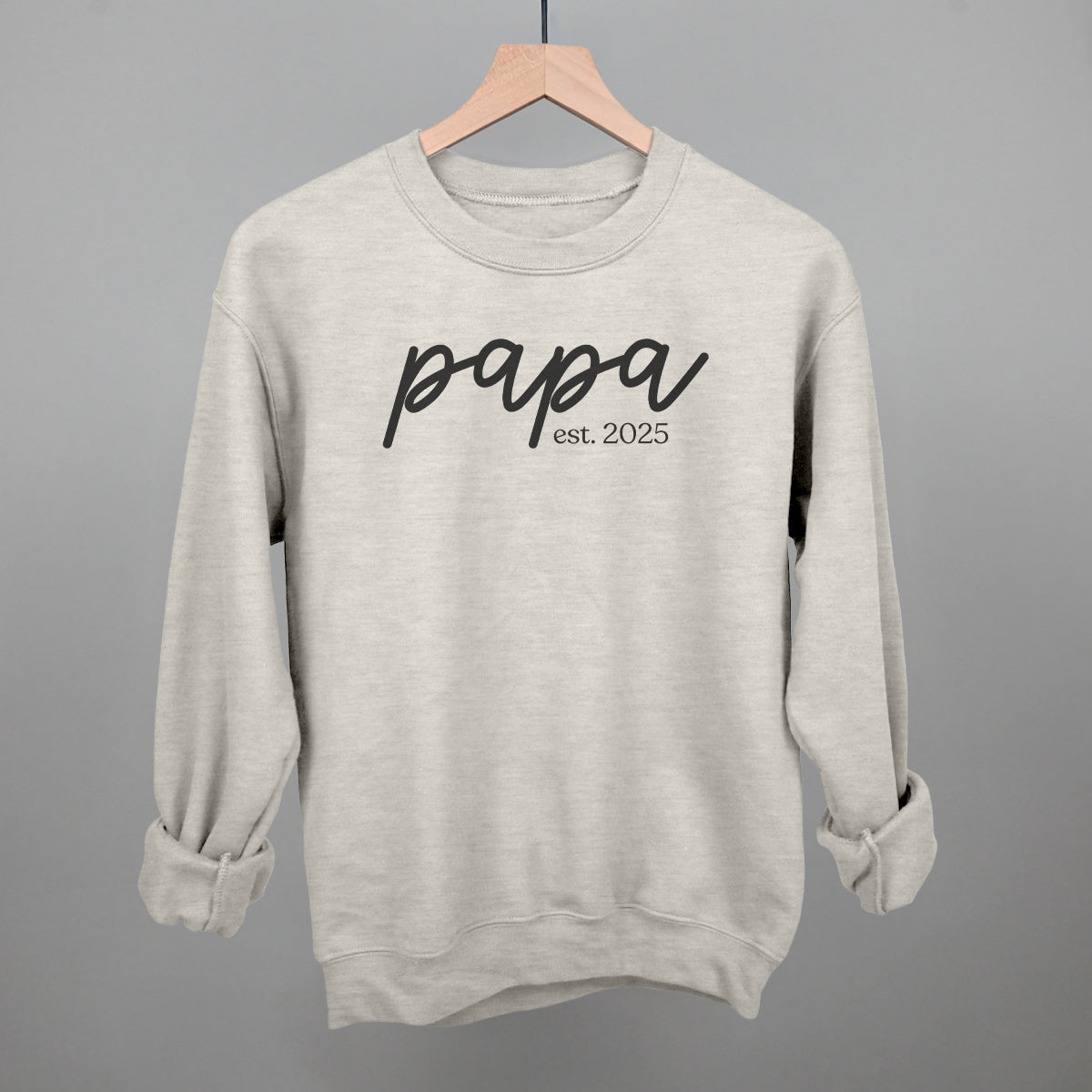 Papa Est. 2025 Script - Adult & Kids T-Shirts, Sweatshirts & Hoodies apparel design preview 1