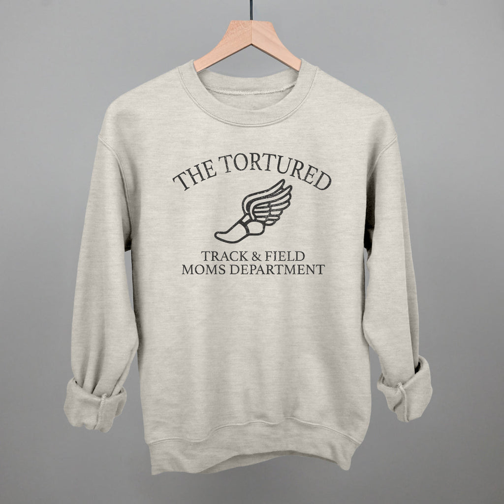 Tortured Track Field Moms Department - Adult & Kids T-Shirts, Sweatshirts & Hoodies apparel design preview 1