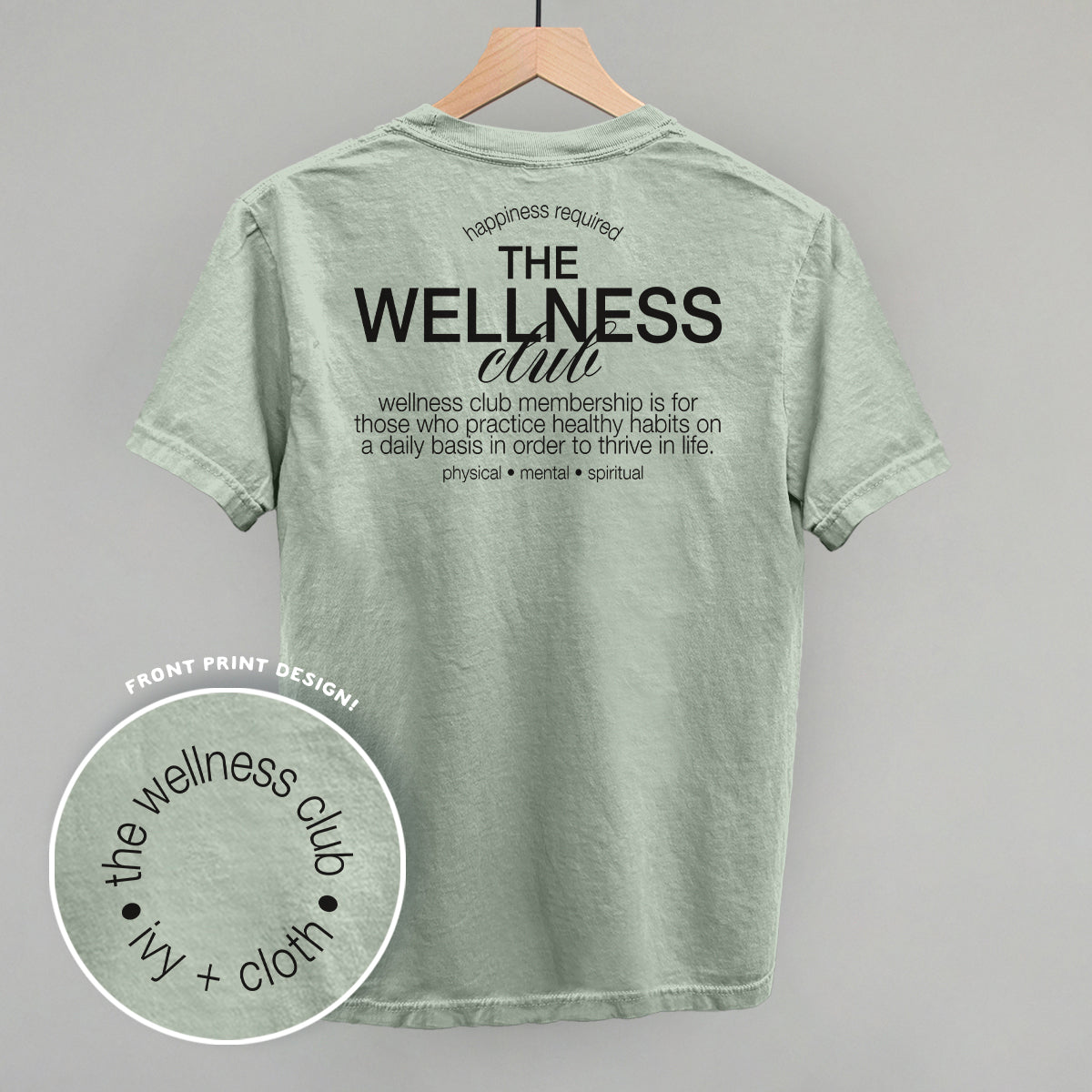 Wellness Club Black (Back Print) - Adult & Kids T-Shirts, Sweatshirts & Hoodies apparel design preview 1