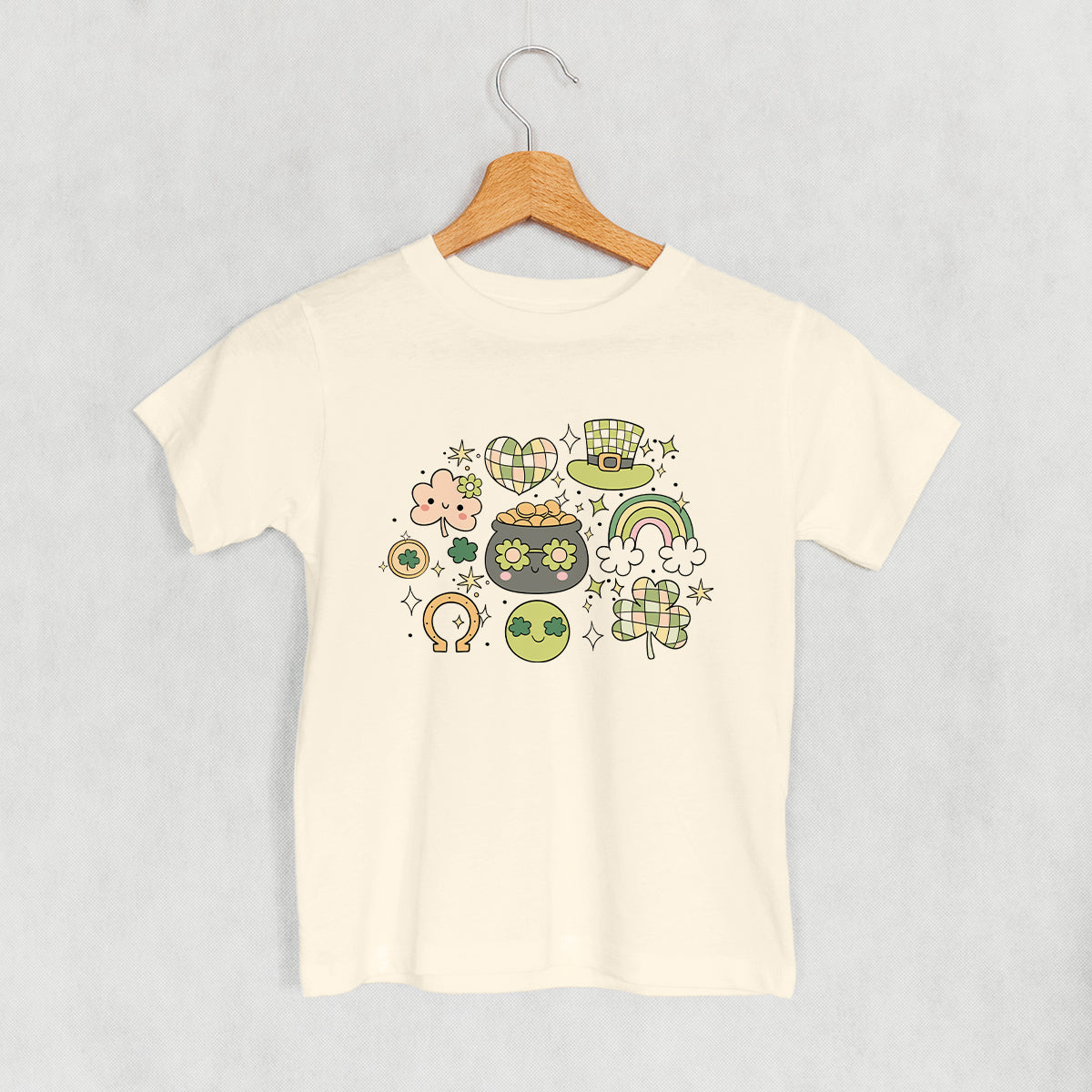 Pastel St. Patricks Doodles - Adult & Kids T-Shirts, Sweatshirts & Hoodies apparel design preview 1