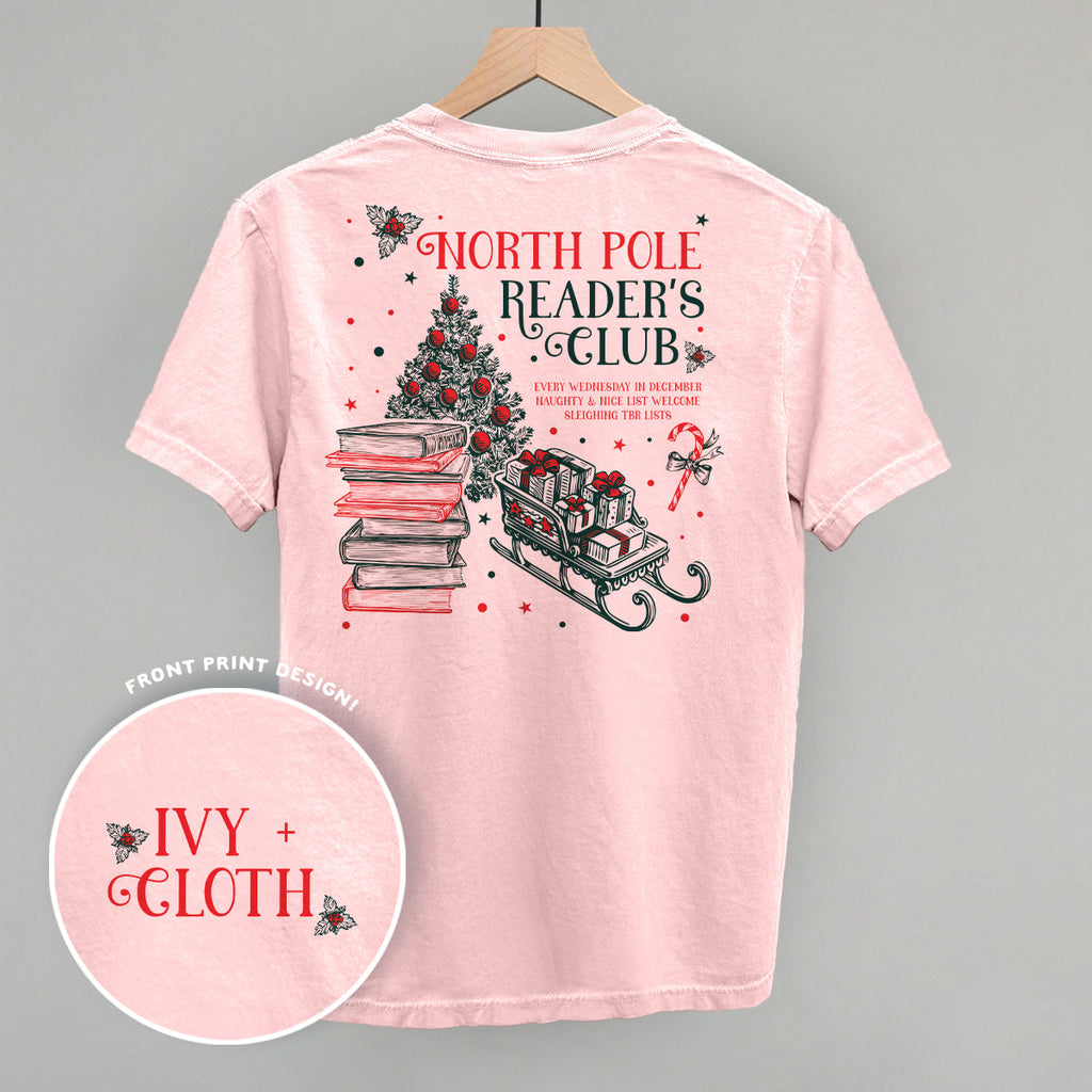 North Pole Reader'S Club (Back Print) - Adult & Kids T-Shirts, Sweatshirts & Hoodies apparel design preview 1