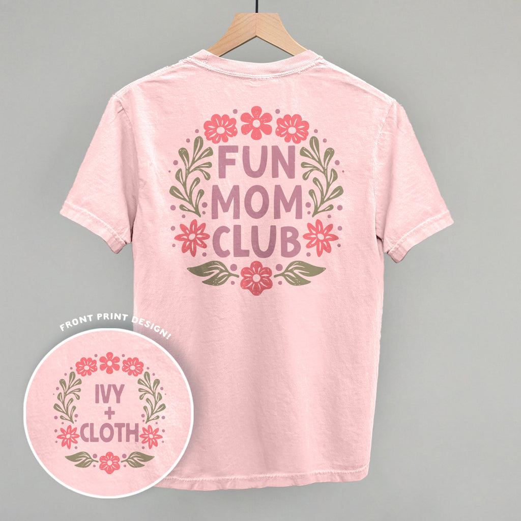 Fun Mom Club Floral (Back Print) - Adult & Kids T-Shirts, Sweatshirts & Hoodies apparel design preview 1