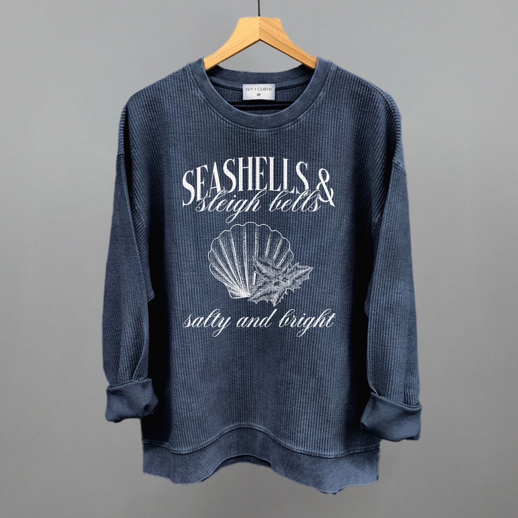 Seashells Sleigh Bells (White) - Adult & Kids T-Shirts, Sweatshirts & Hoodies apparel design preview 1