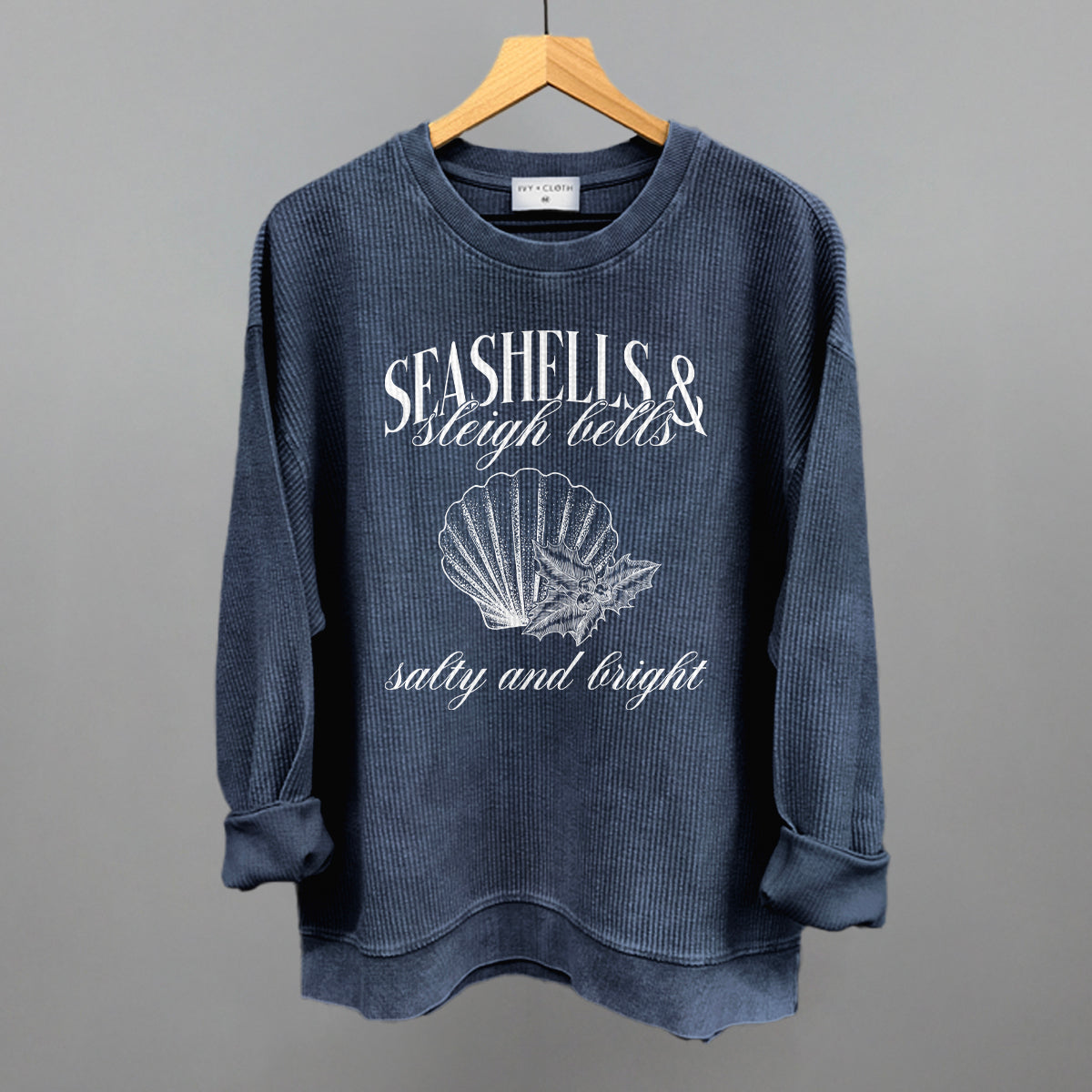Seashells Sleigh Bells (White) - Adult & Kids T-Shirts, Sweatshirts & Hoodies apparel design preview 1