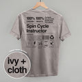 Spin Cycle Instructor Nutrition Facts (Back Print) - Adult & Kids T-Shirts, Sweatshirts & Hoodies apparel design preview 1
