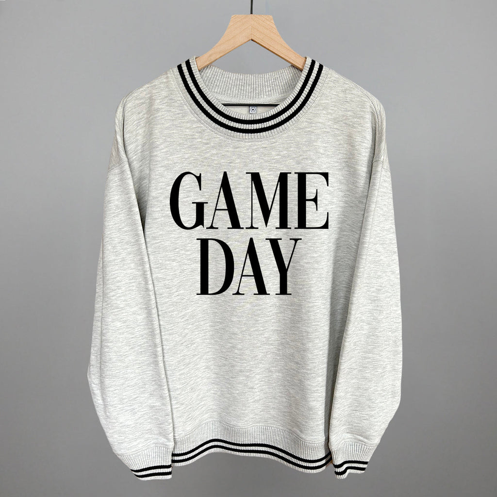 Game Day Black Serif - Adult & Kids T-Shirts, Sweatshirts & Hoodies apparel design preview 1