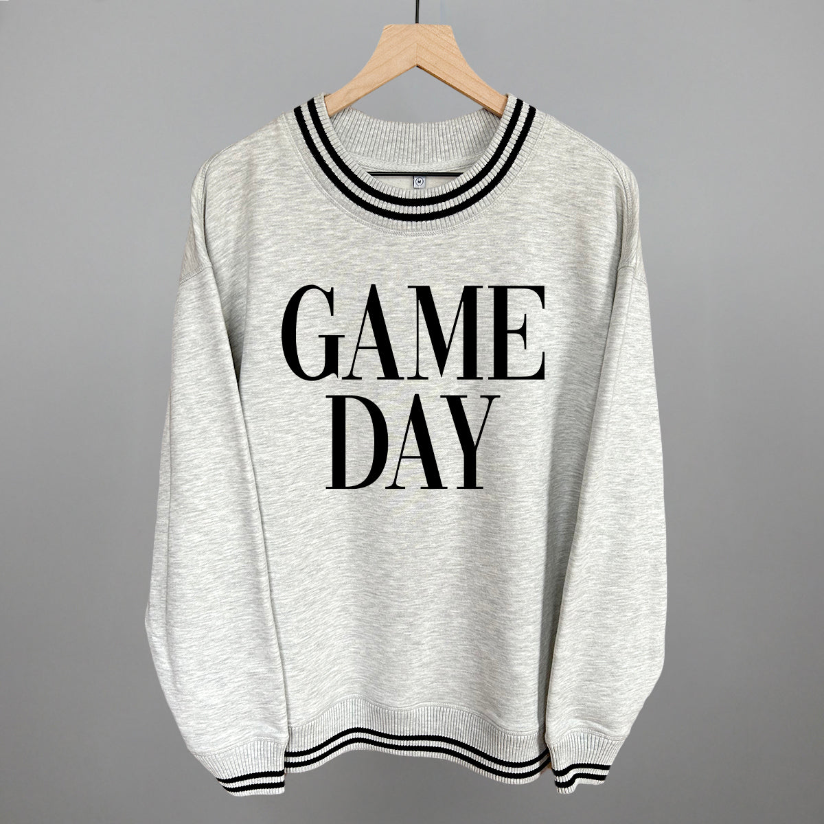 Game Day Black Serif - Adult & Kids T-Shirts, Sweatshirts & Hoodies apparel design preview 1