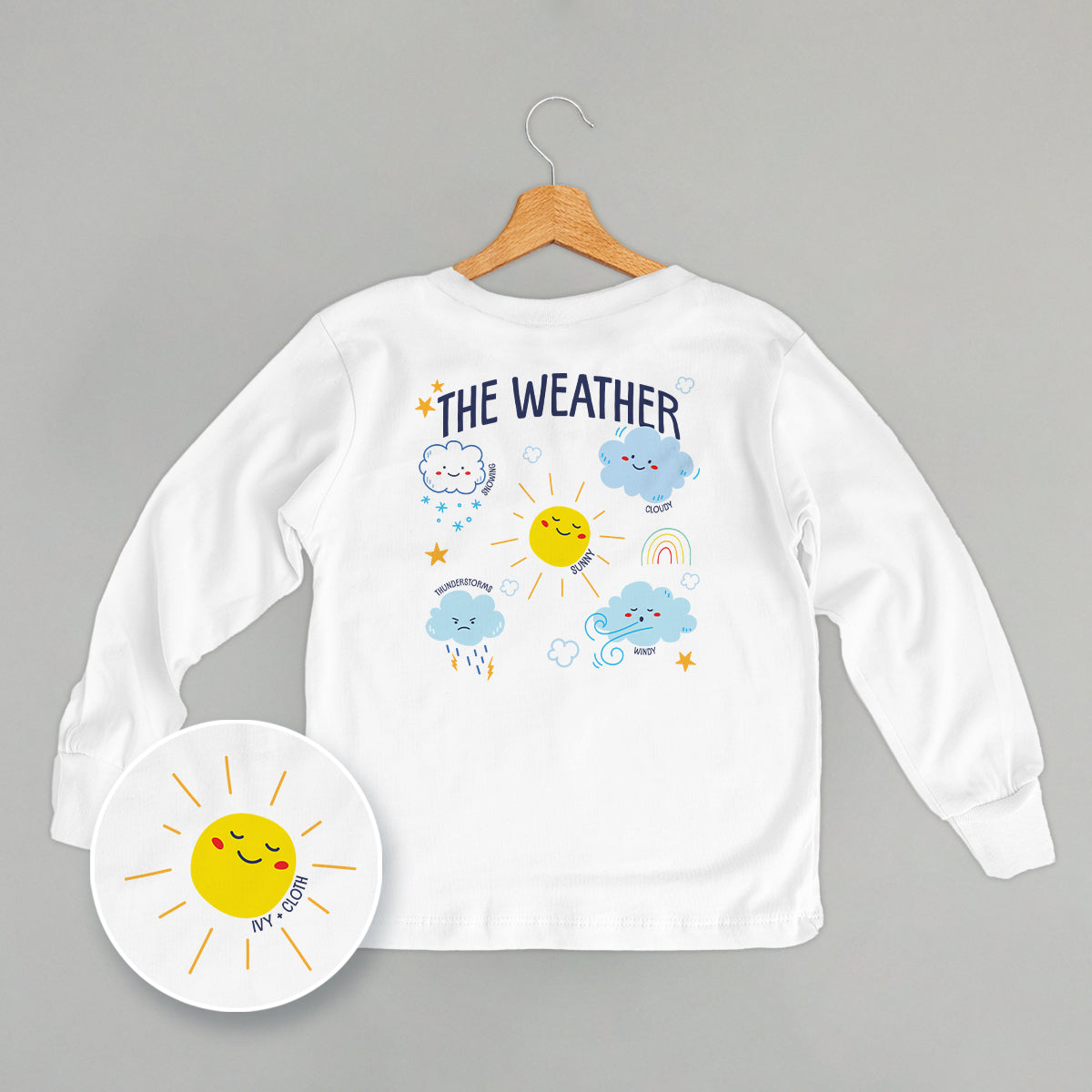 Weather Doodles Back Print) - Adult & Kids T-Shirts, Sweatshirts & Hoodies apparel design preview 1
