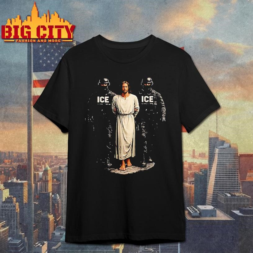 ICE Arresting Jesus - Adult & Kids T-Shirts, Sweatshirts & Hoodies apparel design preview 1