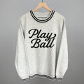 Play Ball (Vintage Script) - Adult & Kids T-Shirts, Sweatshirts & Hoodies apparel design preview 1