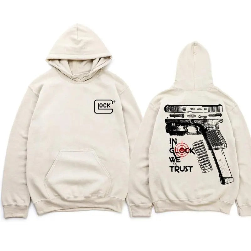 GLOCK WE TRUST Sand Multicolor - Adult & Kids T-Shirts, Sweatshirts & Hoodies apparel design preview 1