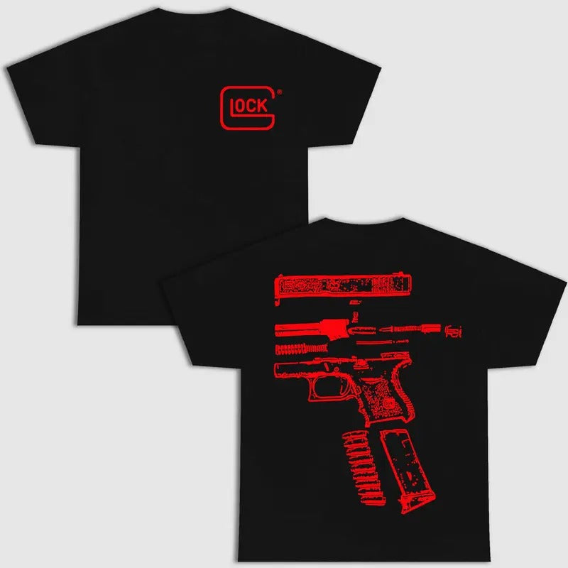 GLOCK WE TRUST DOUBLE SIDE BLACK VERSION Menswear Top - Adult & Kids T-Shirts, Sweatshirts & Hoodies apparel design preview 1