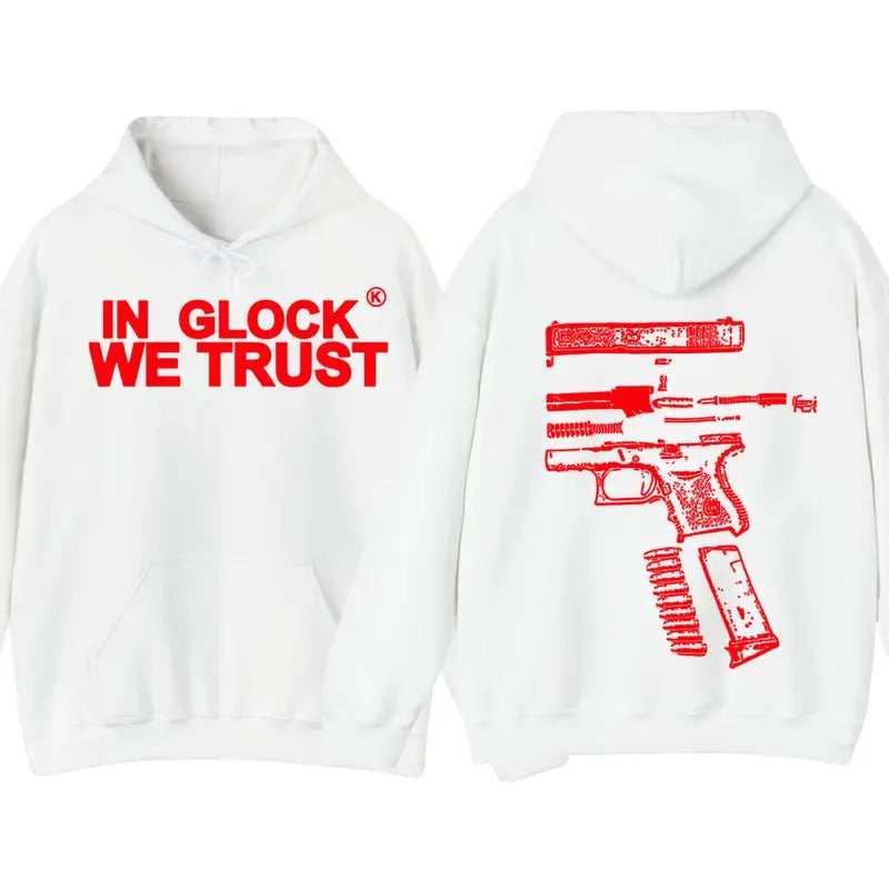 GLOCK WE TRUST Double Side RED Full Color Menswear - Adult & Kids T-Shirts, Sweatshirts & Hoodies apparel design preview 1