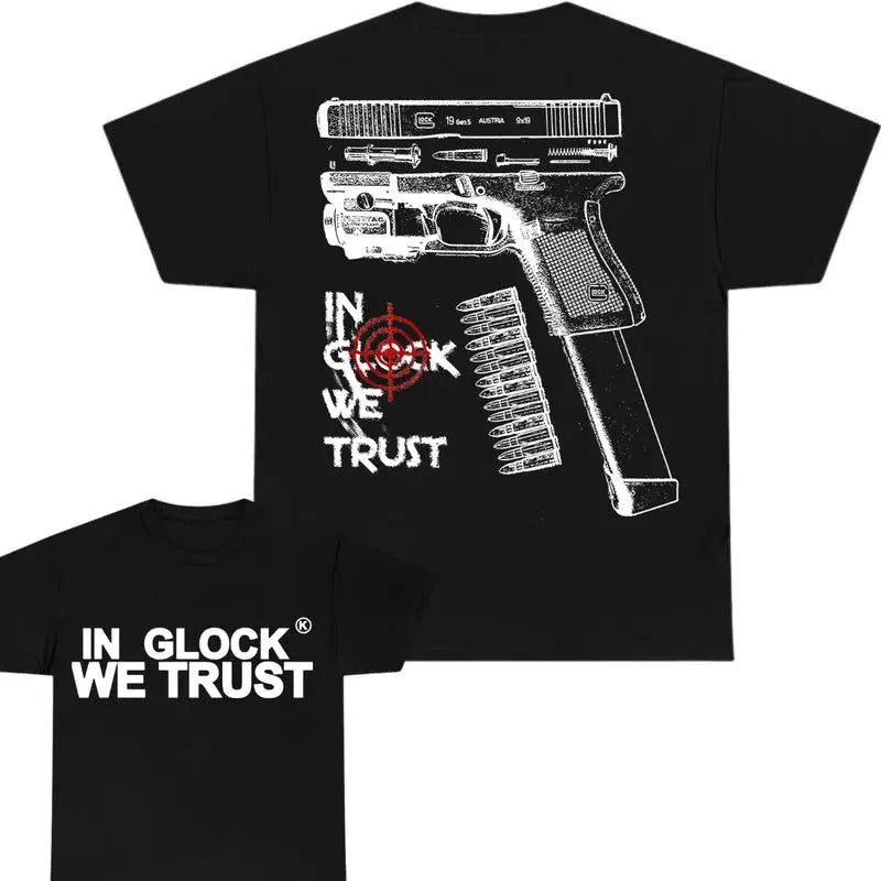 GLOCK WE TRUST NEW DOUBLE SIDE MULTIPLE COLOR - Adult & Kids T-Shirts, Sweatshirts & Hoodies apparel design preview 1