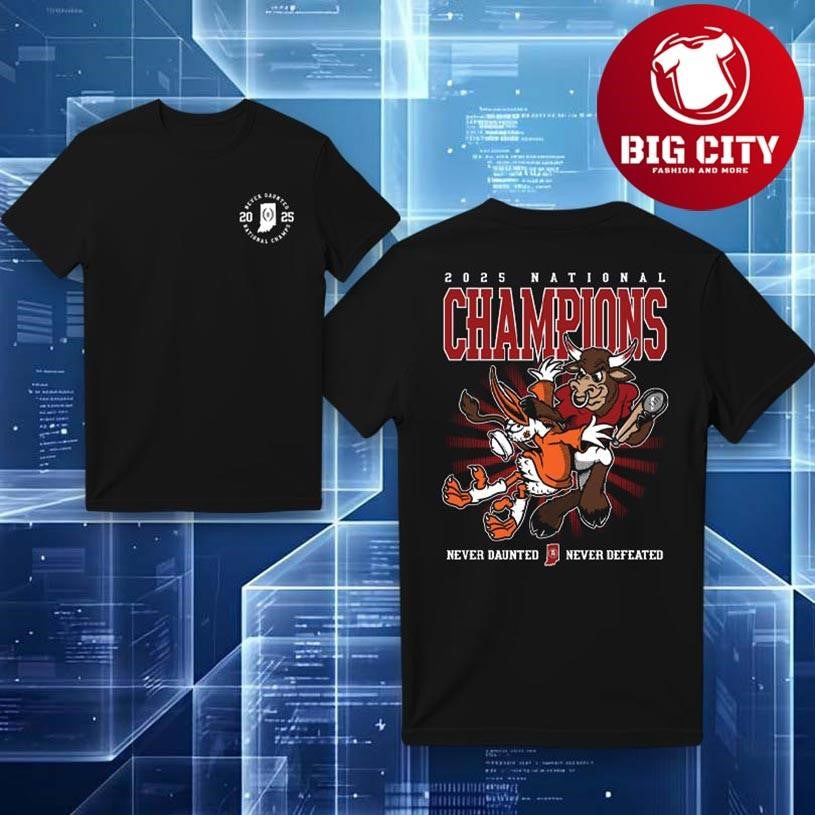 IN Never Defeated 2025 national champions Two Sided - Adult & Kids T-Shirts, Sweatshirts & Hoodies apparel design preview 1
